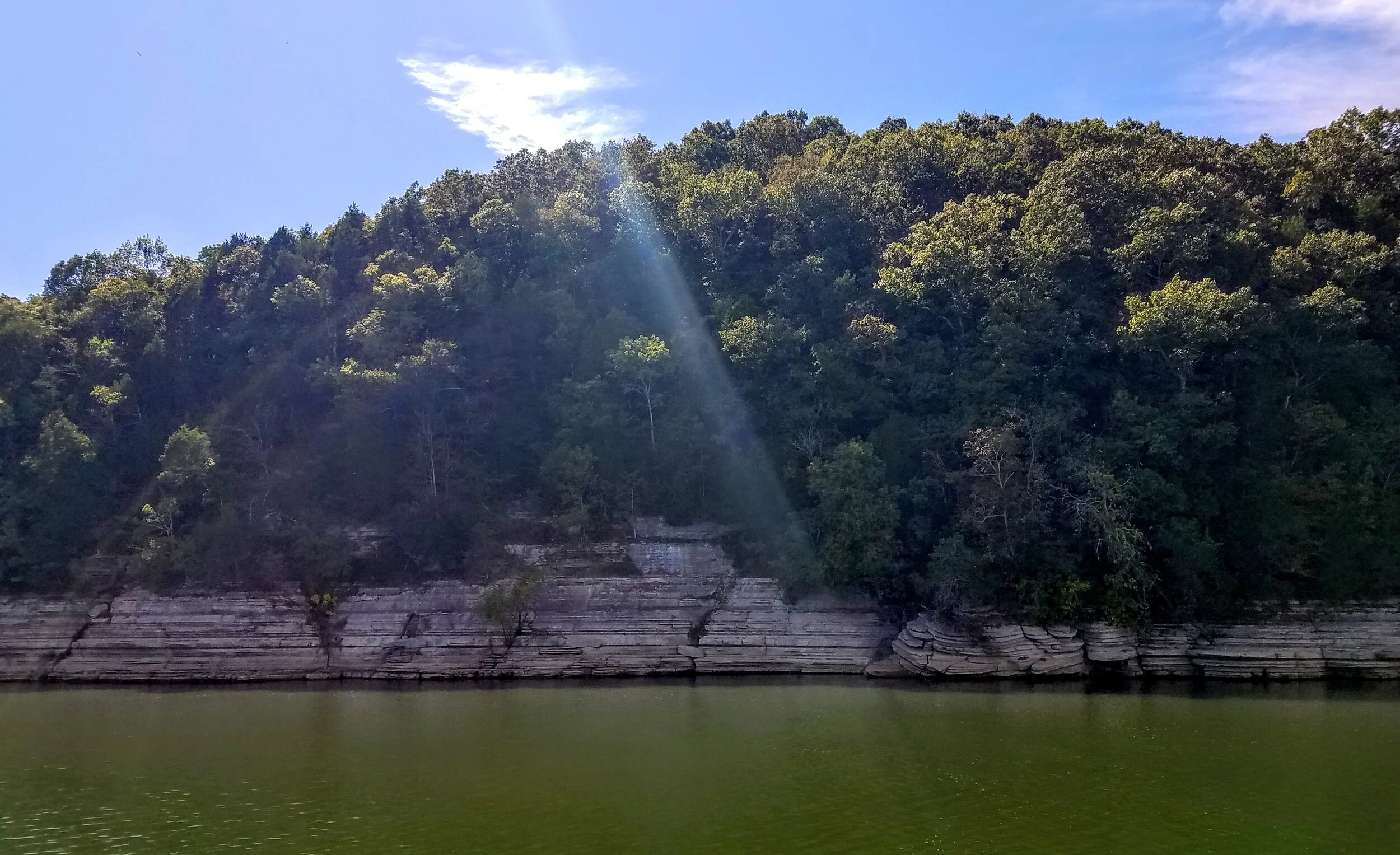 Pretty limestone cliffs along the Tennessee River