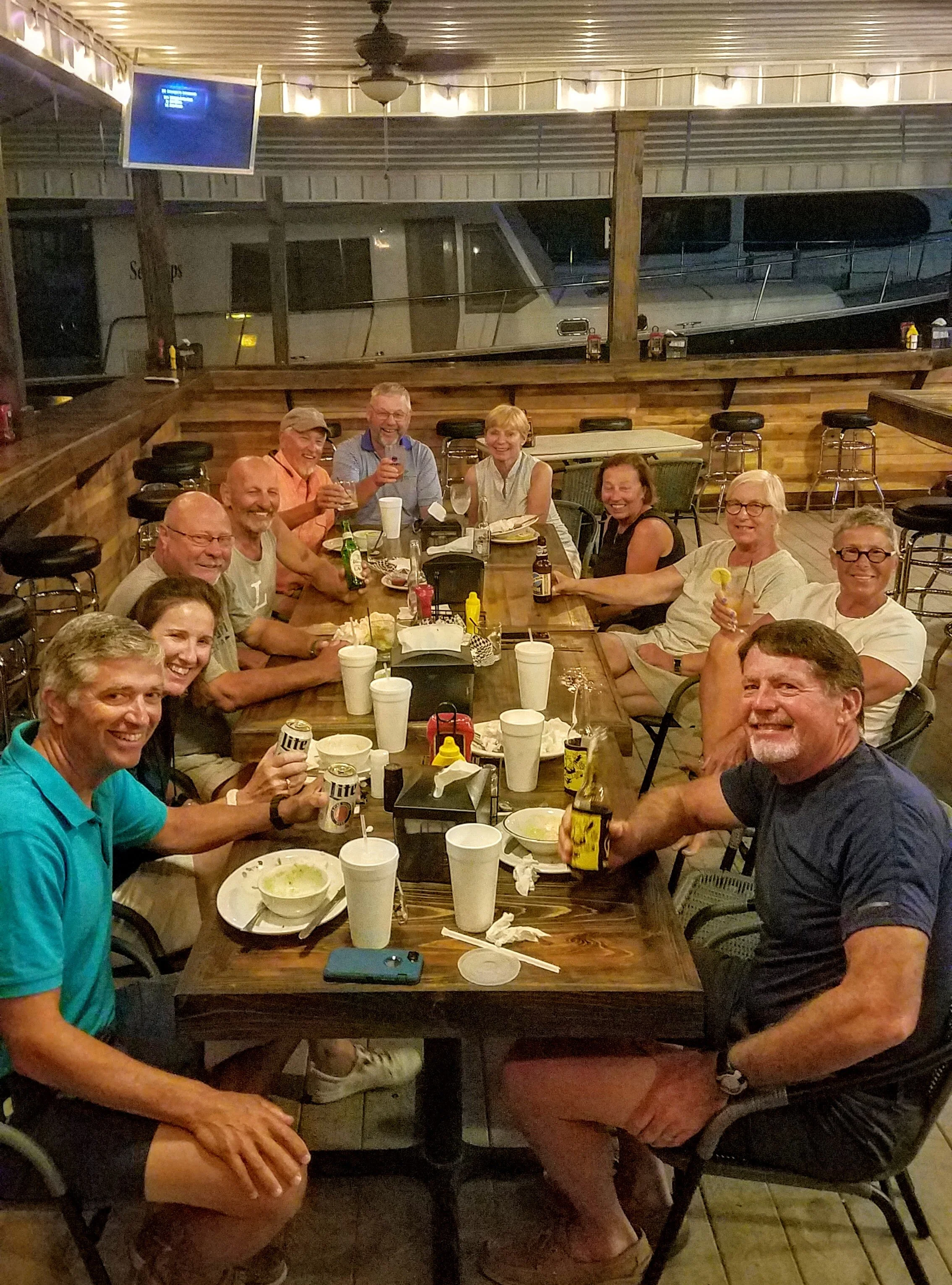 Dinner at the Clifton Marina with Loopers from boats; Paddy Wagon, The Answer, Bahama Voyager and Sea Cups