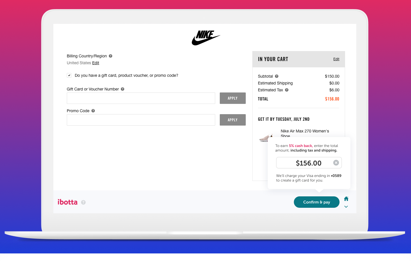 Purchase confirmation When a valid amount is entered into the input, the button turns green and primes the user for the purchase.
