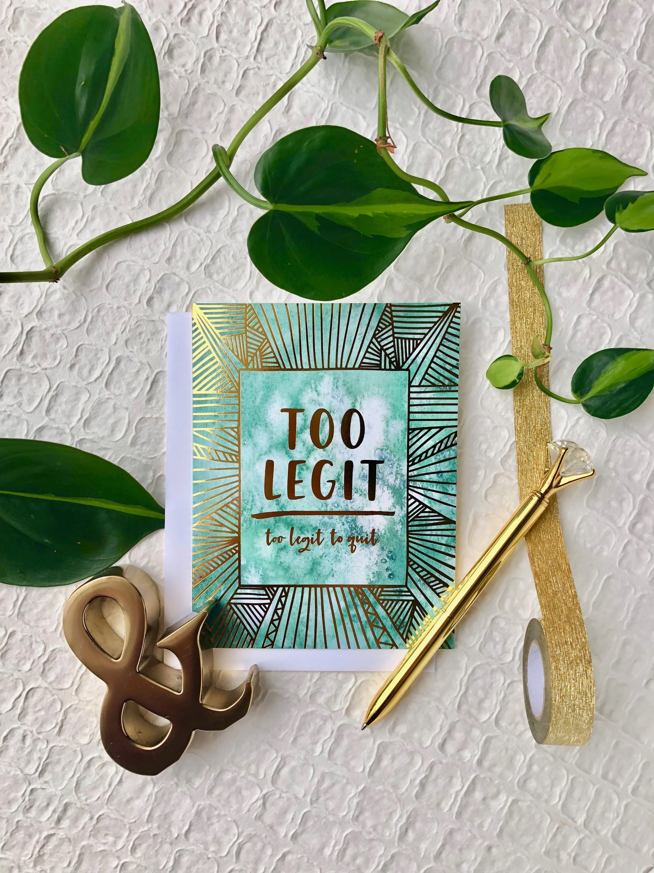 Too Legit To Quilt Card