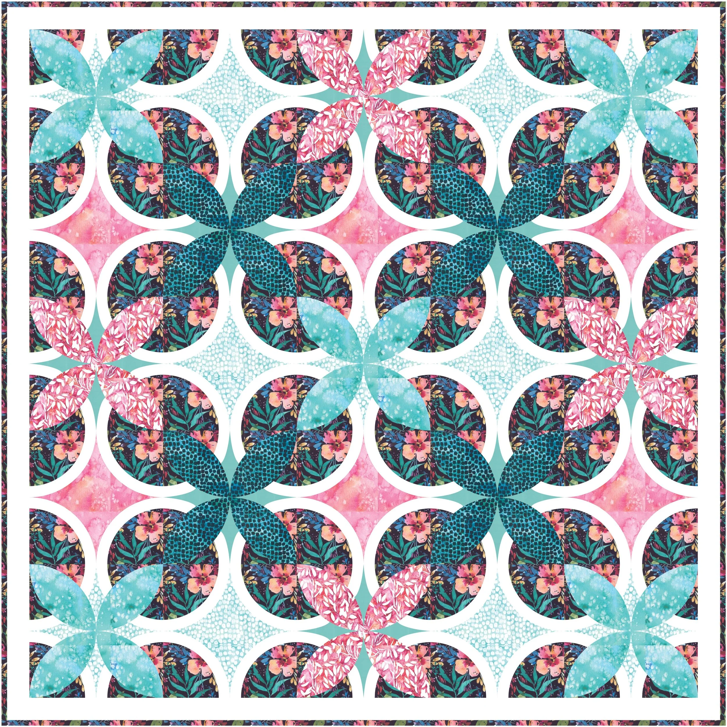 Dark Floral Daydream Quilt Front.JPG