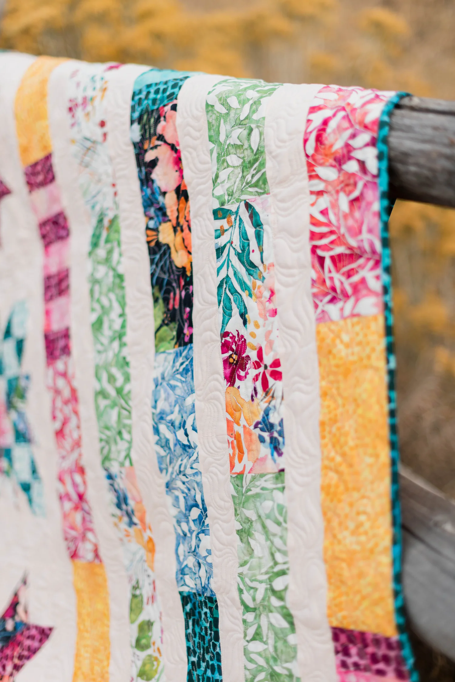 Watercolor Swirl Quilt Pattern Digital download by Create Joy 