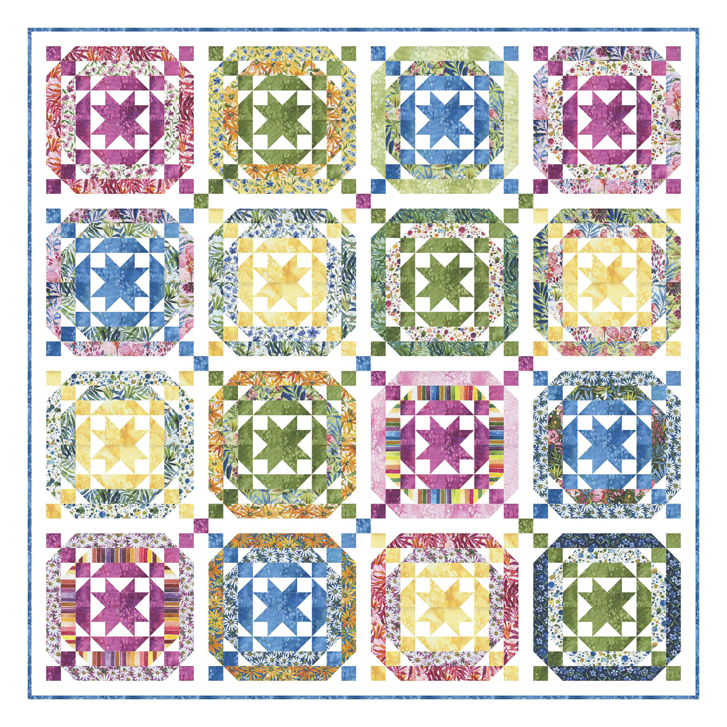 Dpd Pattern Blossom Stars Quilt Pattern (PDF) — Create Joy Project