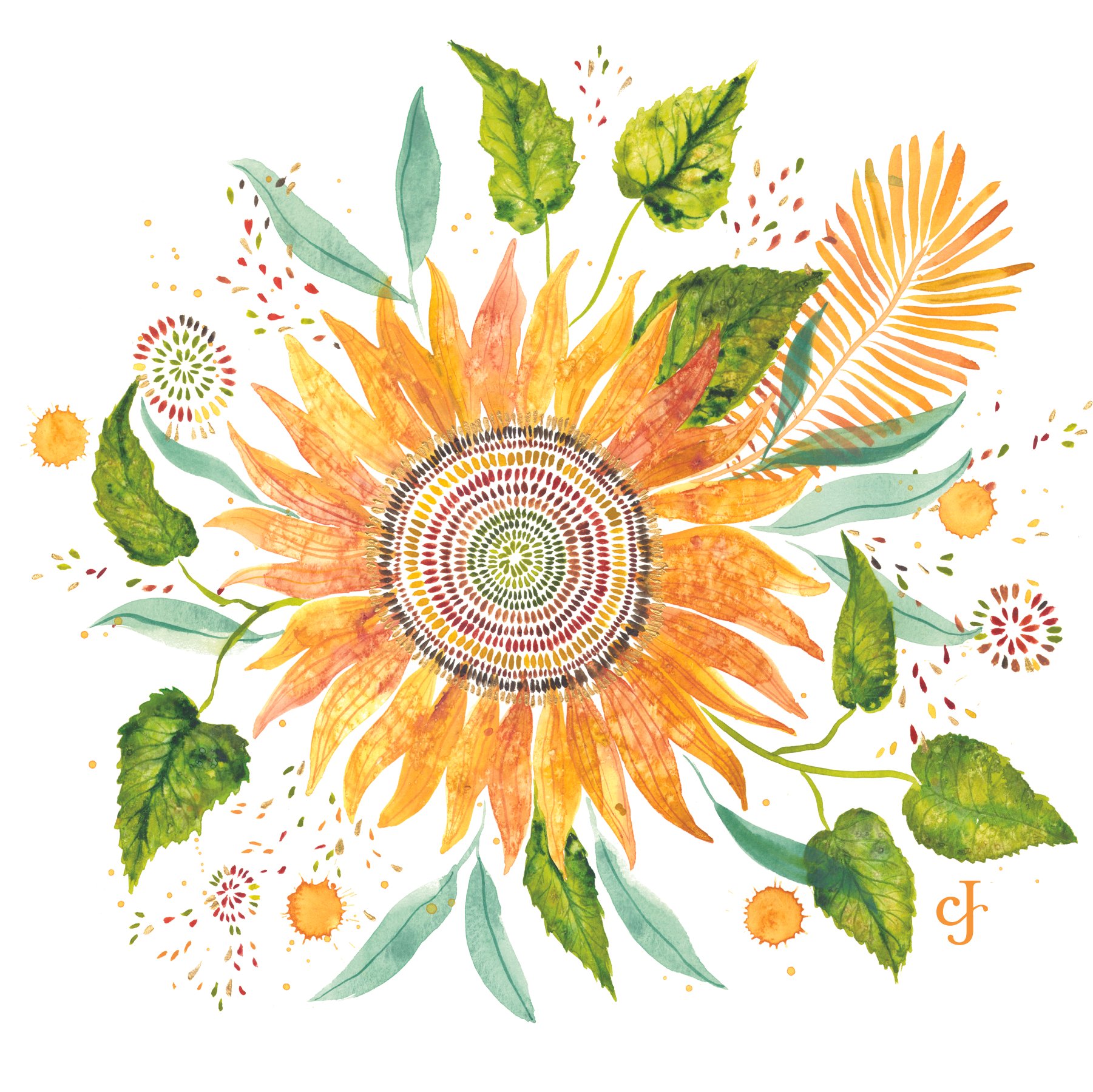 (9) Floribunda Sunflower Sticker.jpg