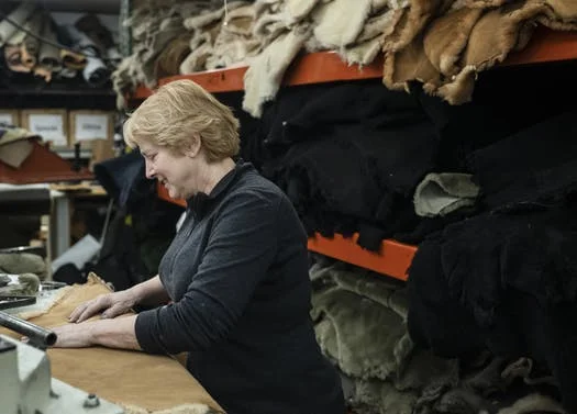 Sven Clogs owner Marie Rivers says her employees make craftsman wages, but a lack of affordable housing near Chisago City is “a nightmare” for many. PHOTO BY RICHARD TSONG-TAATARII • STAR TRIBUNE