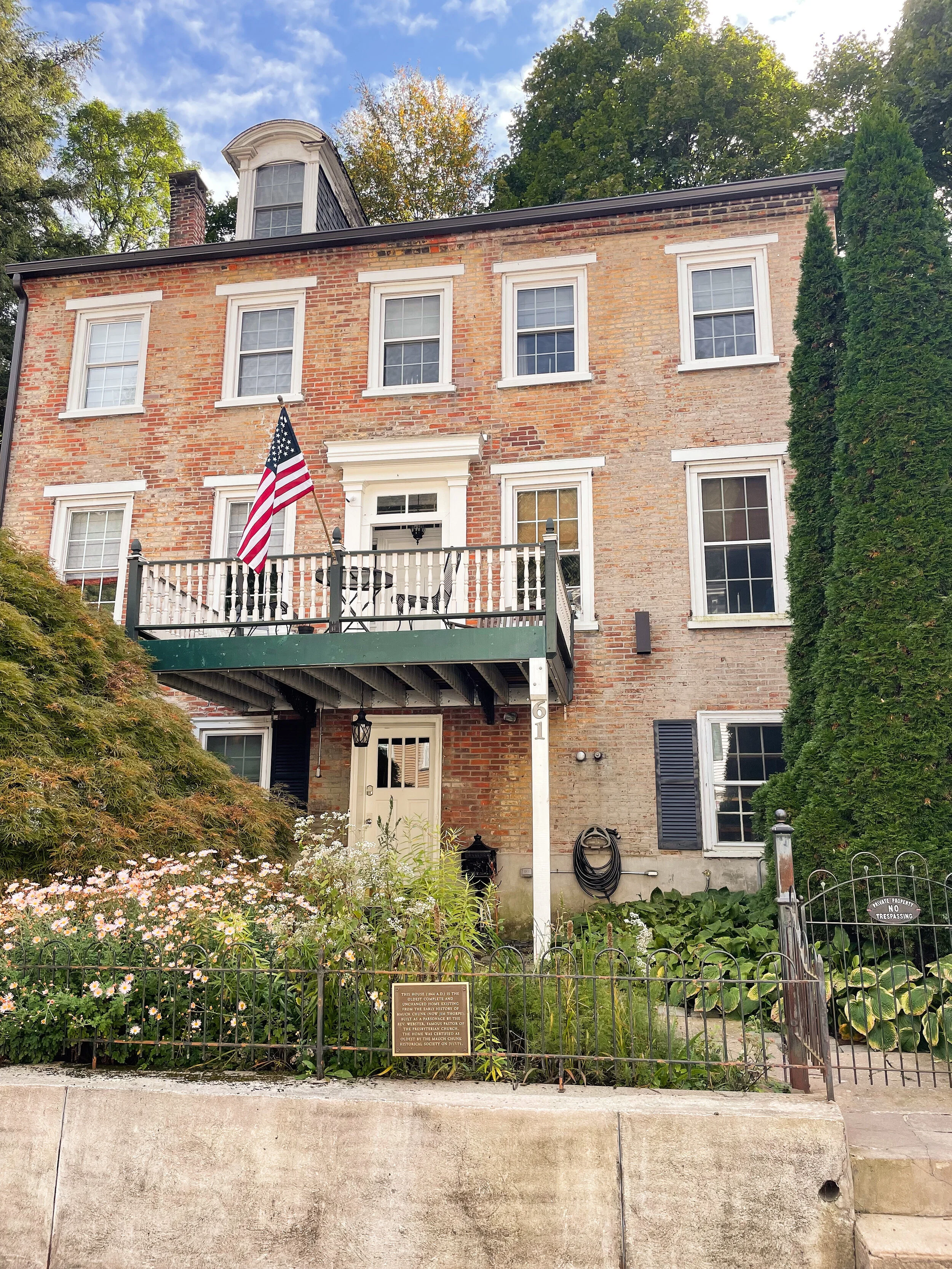 The oldest and unchanged house from earliest history of Jim Thorpe (then Mauch Chunk).