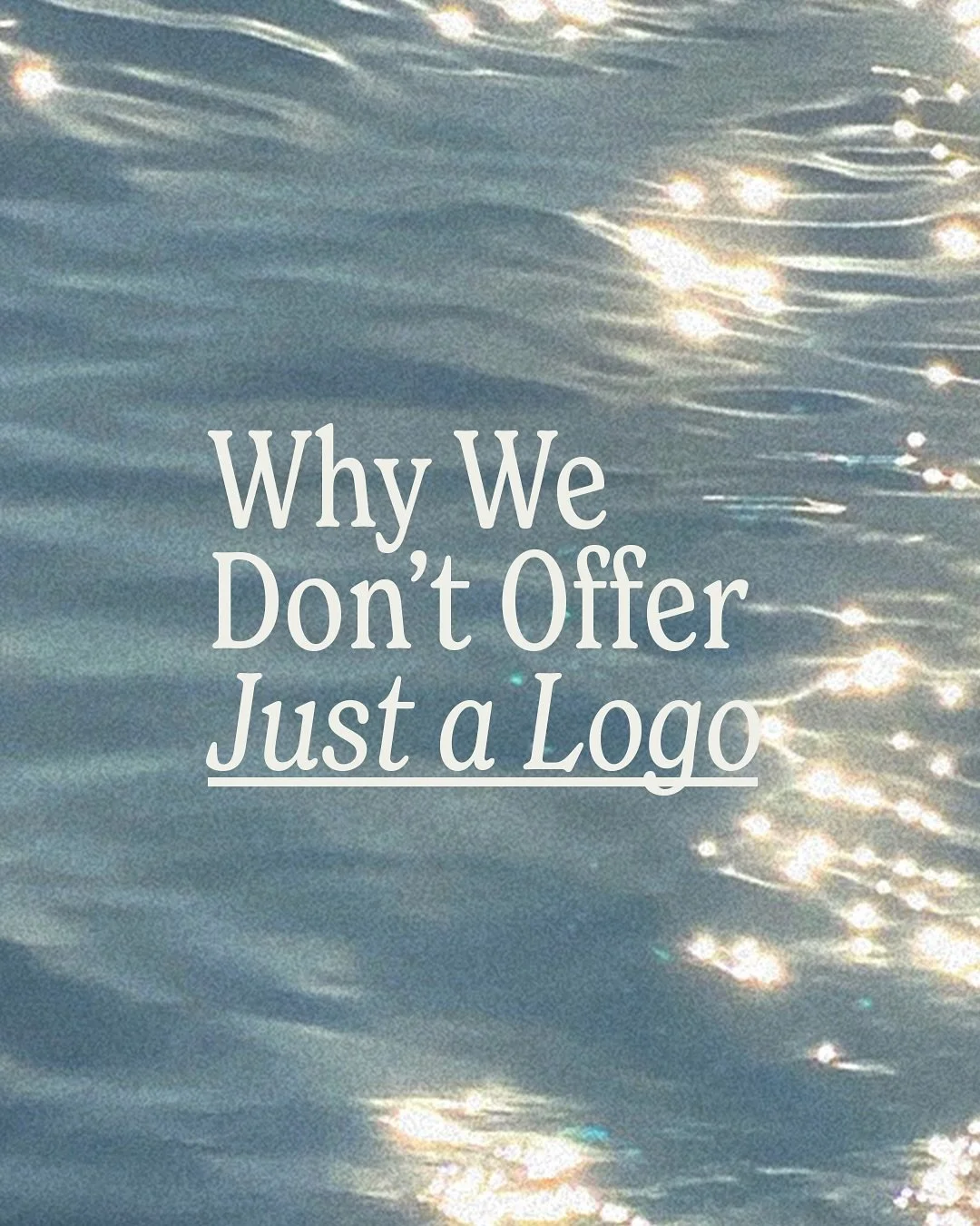We&rsquo;re often asked if we design &ldquo;just a logo.&rdquo; It&rsquo;s a fair question (and one we might have asked ourselves at one point too). The truth is, while a logo is an important piece of your brand, it can&rsquo;t carry the full weight 