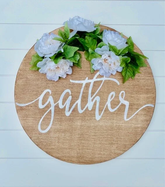 Gather Circular Sign