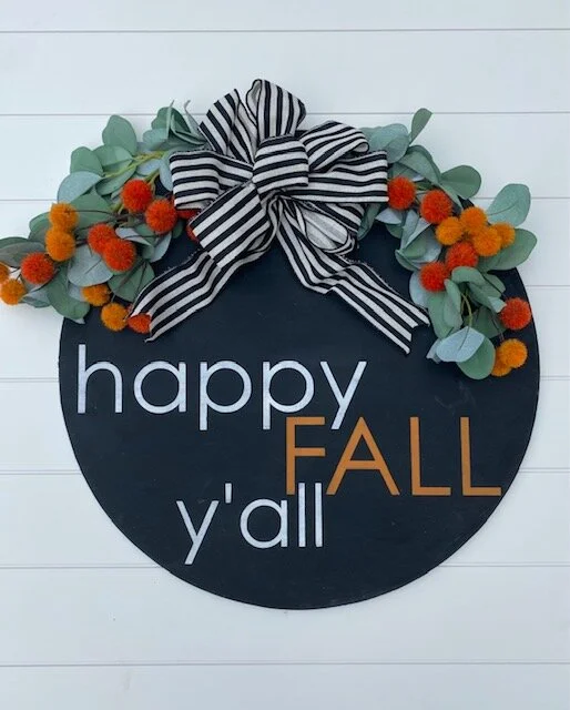 Happy Fall Circular Sign