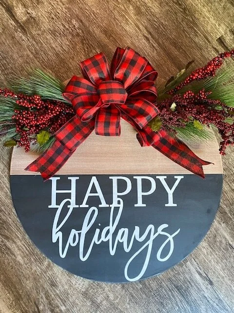 Happy Holidays Circular Sign