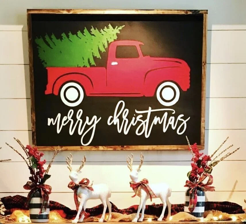Merry Christmas Truck Sign