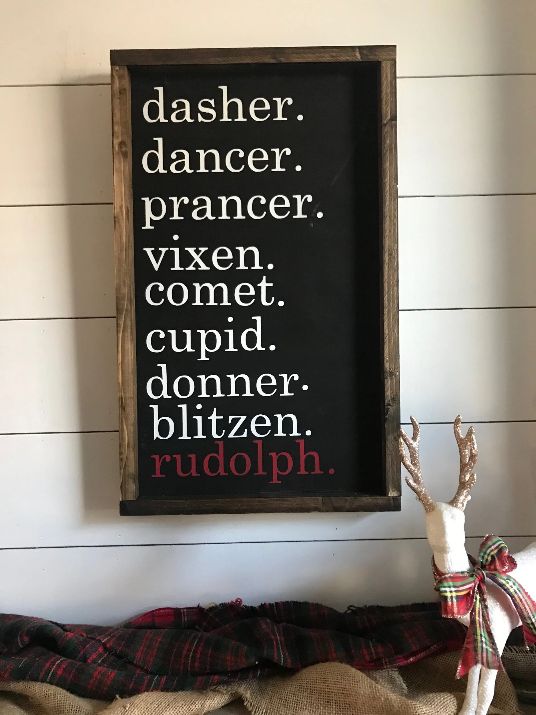 Reindeer Names Sign