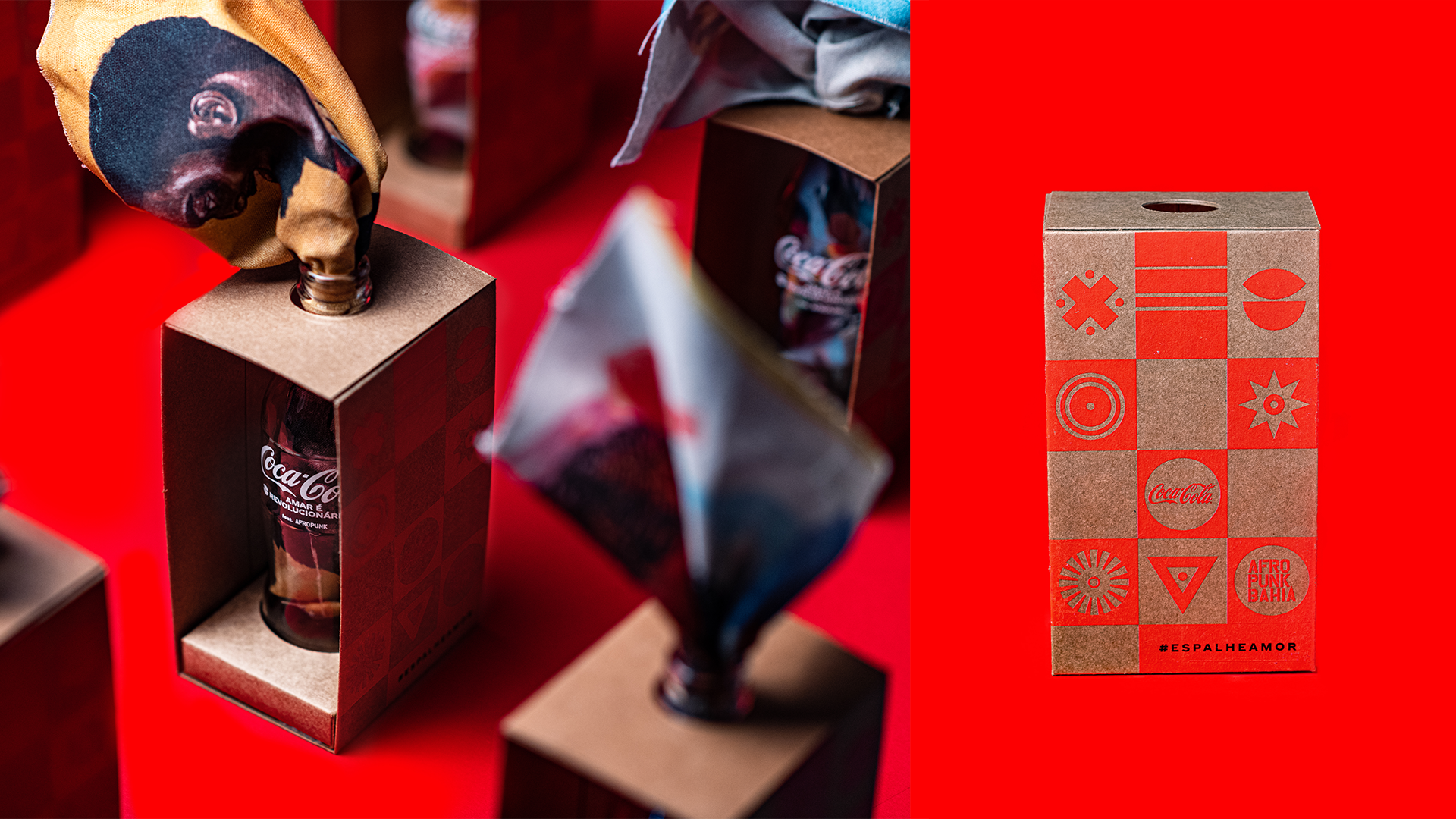   We recognized black culture's value and merit, and decided to celebrate it through a new perspective: LOVE.  Our Coca-Cola Love Bottle kits featured bottles with a fabric inside that’s illustrated by black artists and represents love stories of oth