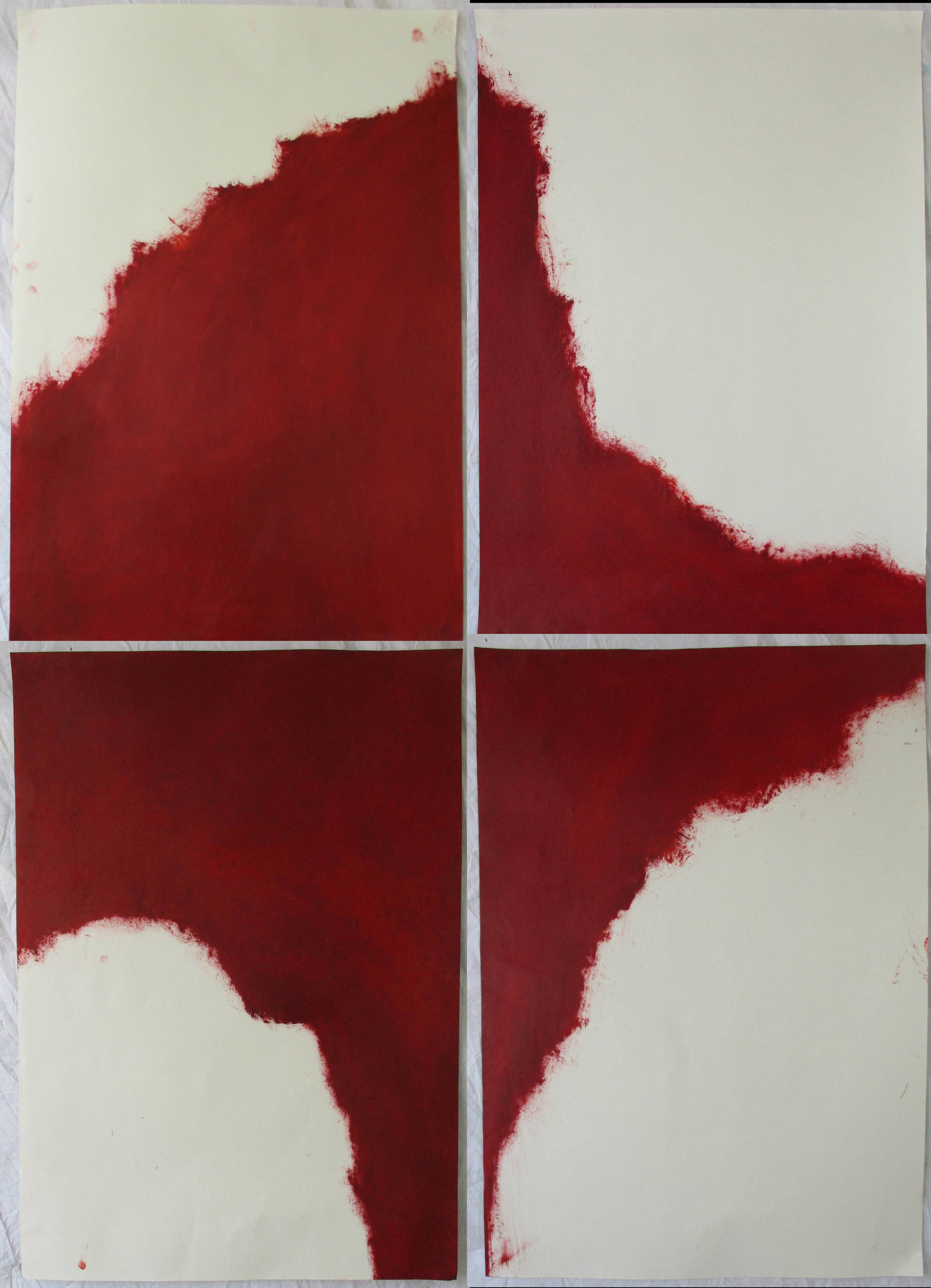 split painting (red window)