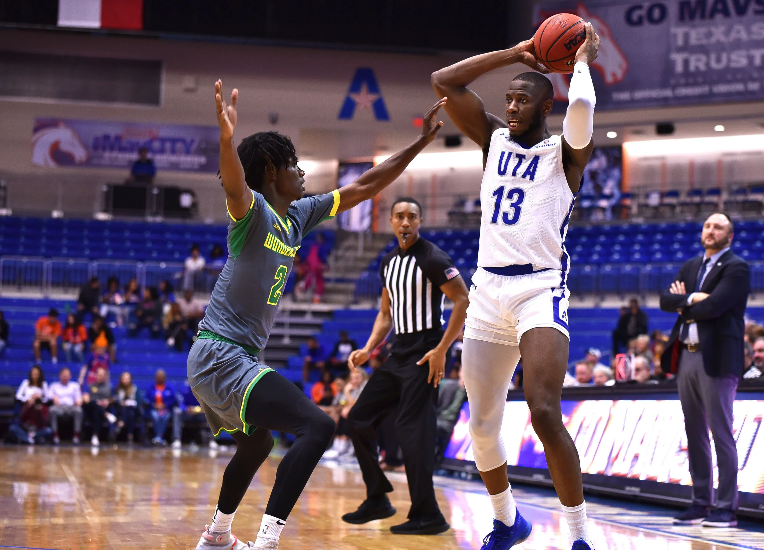 UT-Arlington forward Jabari Narcis scored a career-high 23 points against Arkansas Tech on Sunday.© 2019 Miss Ari Photography