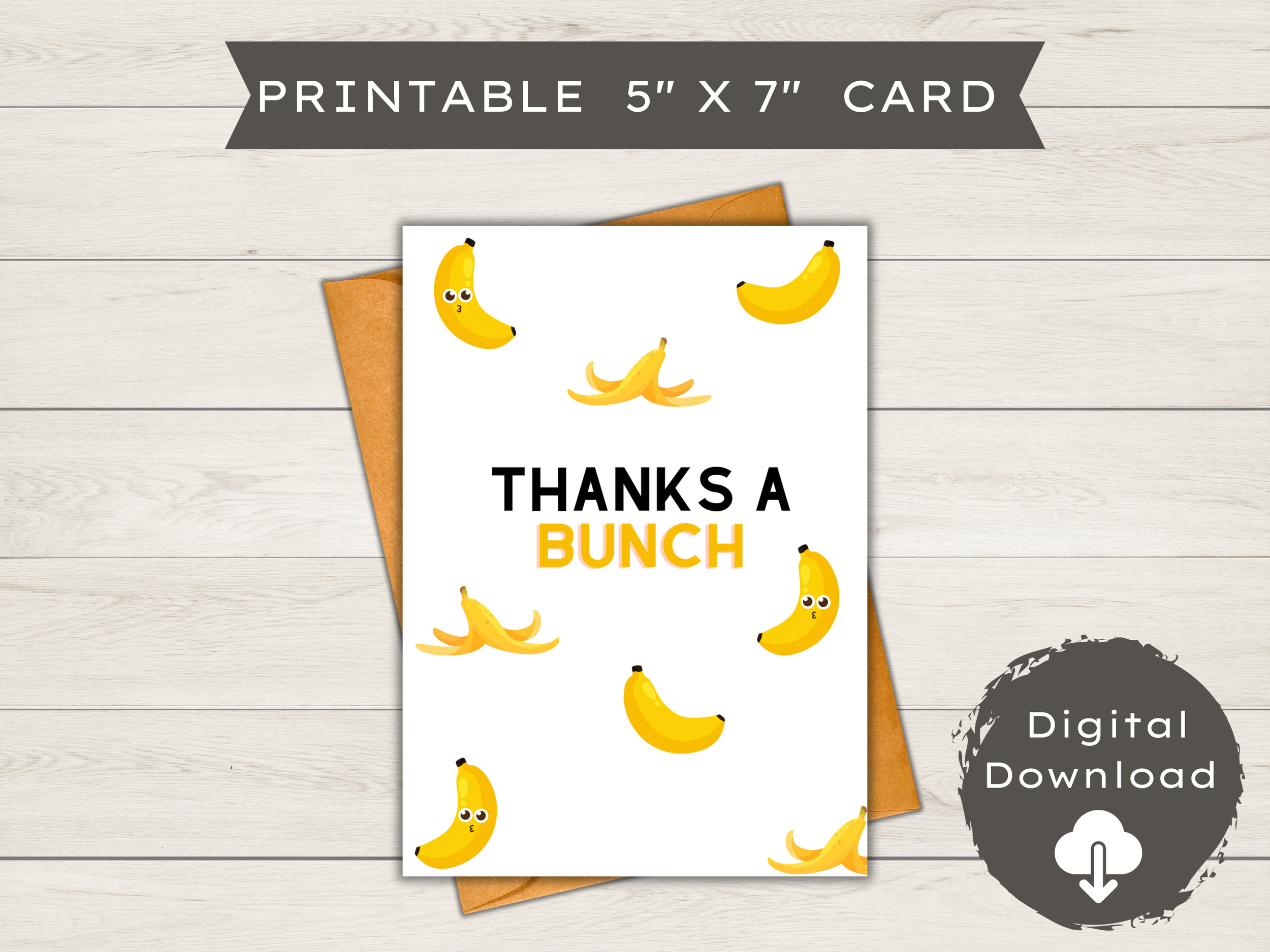 Funny Thank You Card | Blank - Thanks a Bunch