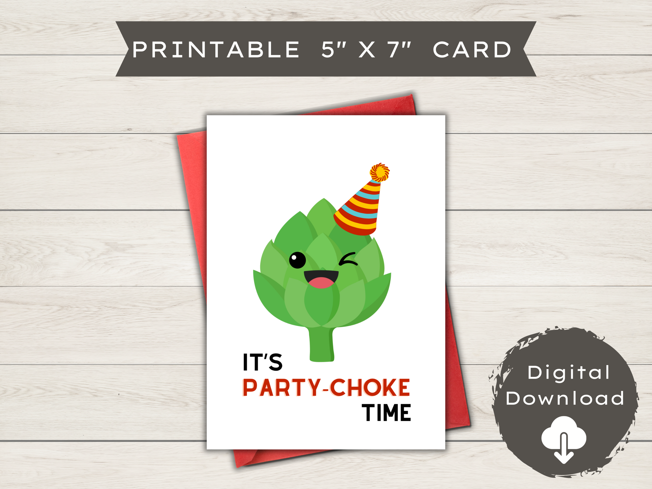 Printable Birthday Card | Blank Card - Ha-Pea Birthday 