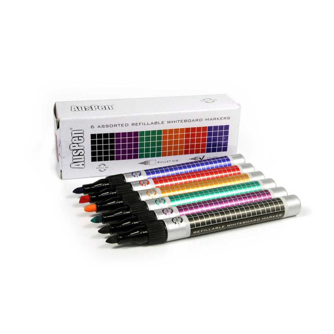 Refillable whiteboard markers
