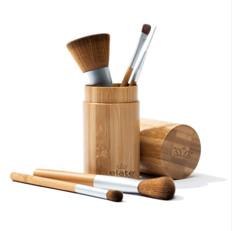 Bamboo makeup brush set