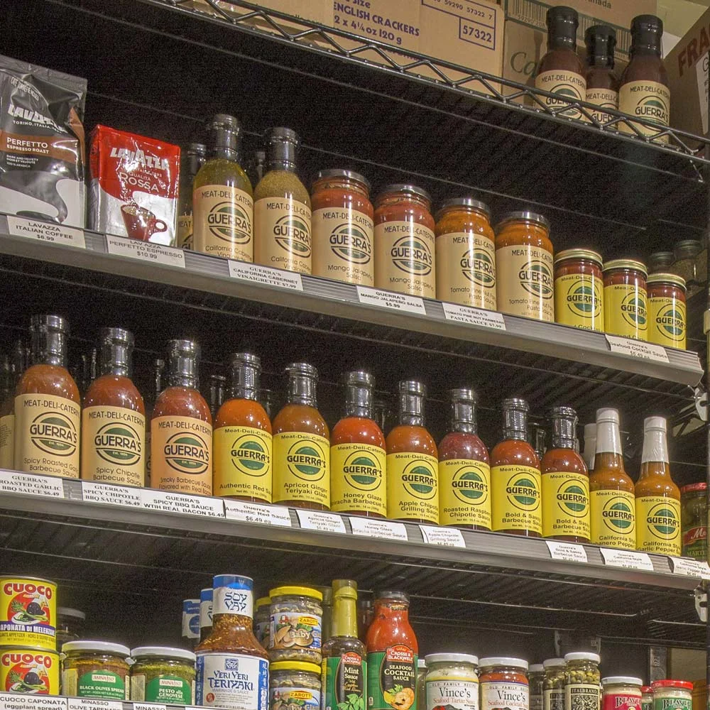 Guerra's Brand Sauces & Marinades Even the finest meat tastes better with a little finesse so we have our own line of delicious sauces and marinades. We can’t get enough of the bold and unique flavors, the high quality ingredients and array of things we can use them on! Ask us to recommend one of our favorites or be a little adventurous; you cannot go wrong.