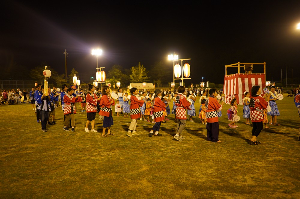 The obon dance at the 2018 Naoshima summer festival.