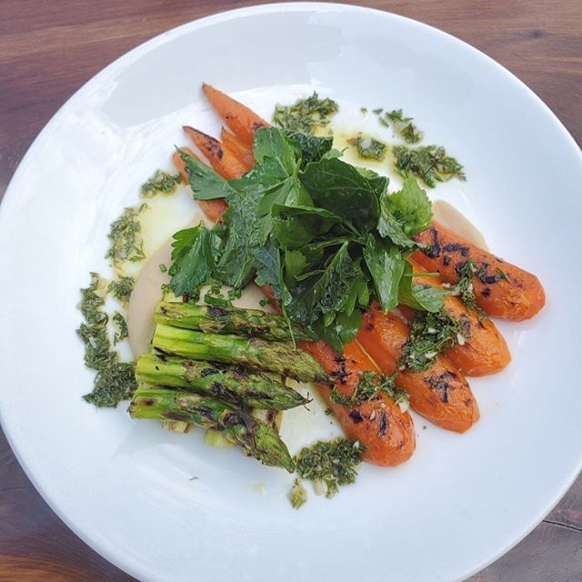 This is what #roottoleaf looks like! Smoked Carrot Steak with carrot top salsa verde from @anxotruxton. This beauty will feature at the Sustainable Supper Club on July 10. Get your tickets to this #RescueDishDC kickoff event at http://www.anxodc.com/