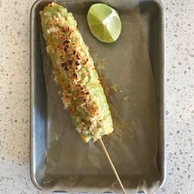 Pickle juice? Kraut juice? We can&rsquo;t see you, but we know you&rsquo;re there, working your flavor magic in the almond cotija topping this elote from @eatfarewell !  So good. So #RescueDishDC.
.
.
.
For a list of restaurants featuring creative, w