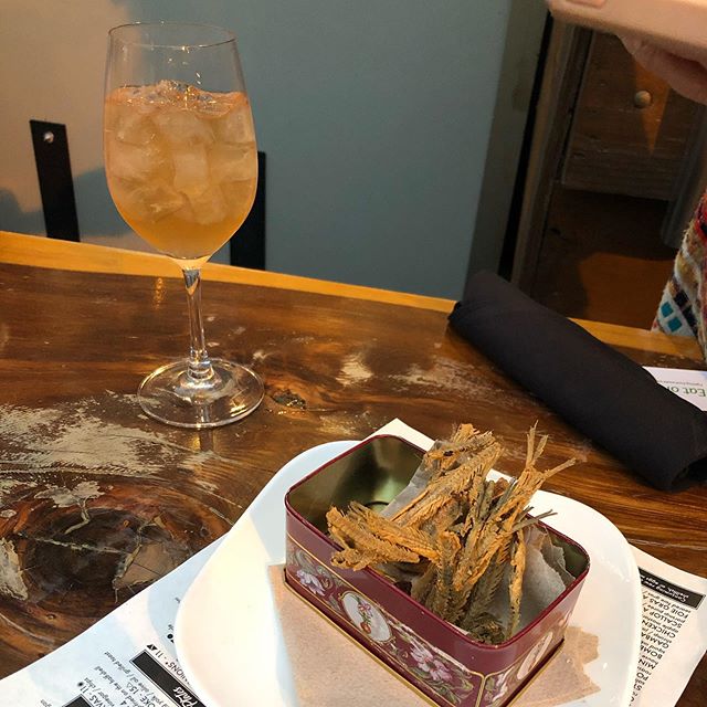 Fried anchovies and ciderhouse punch! Thanks @anxotruxton for a fantastic happy hour and brilliant menu last night! Today&rsquo;s the last day of DC Food Recovery Week, but head to ANXO anytime for great food that makes the most of each ingredient.
.