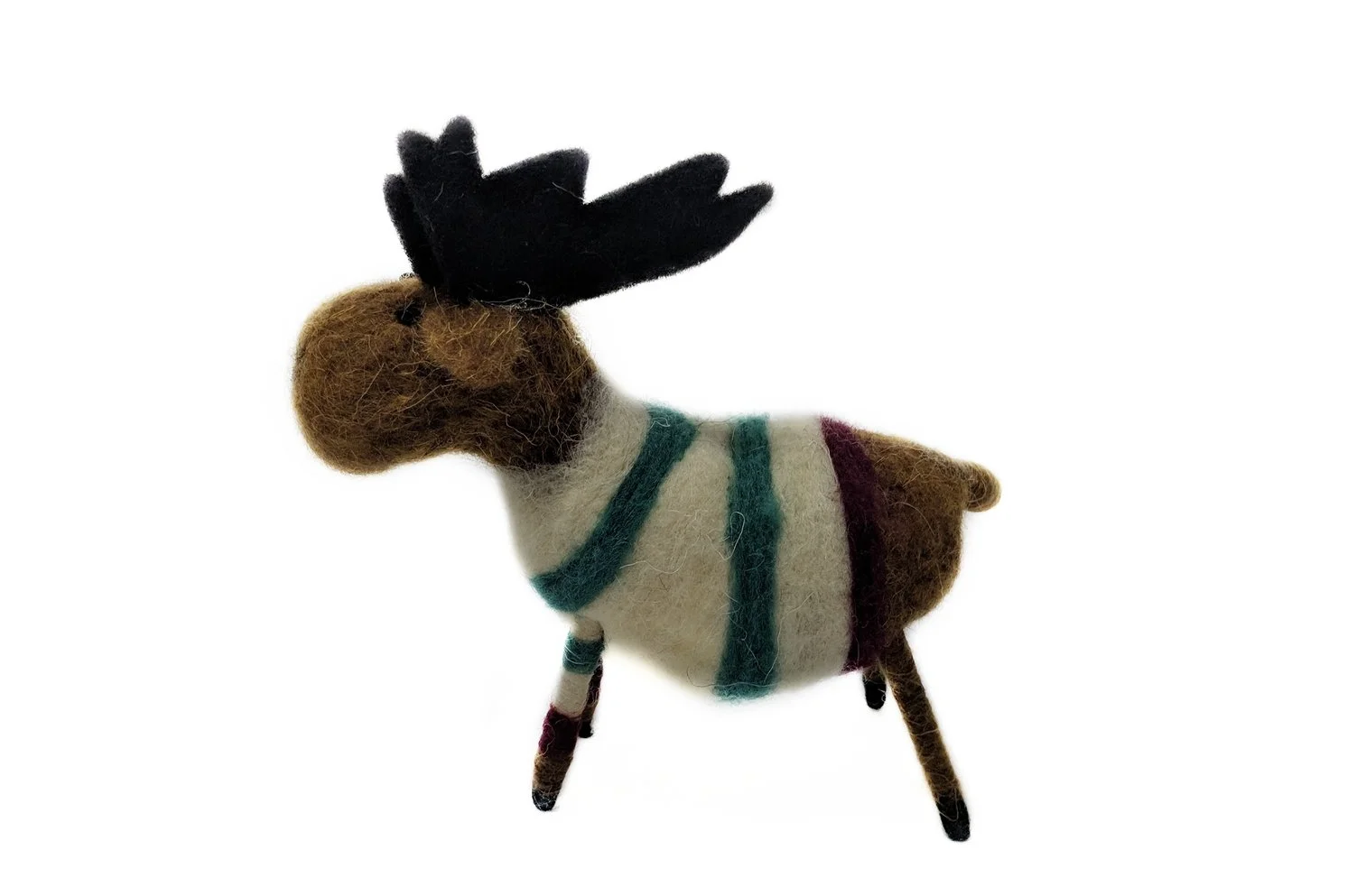 A felted reindeer from Cynthia Ferguson Designs