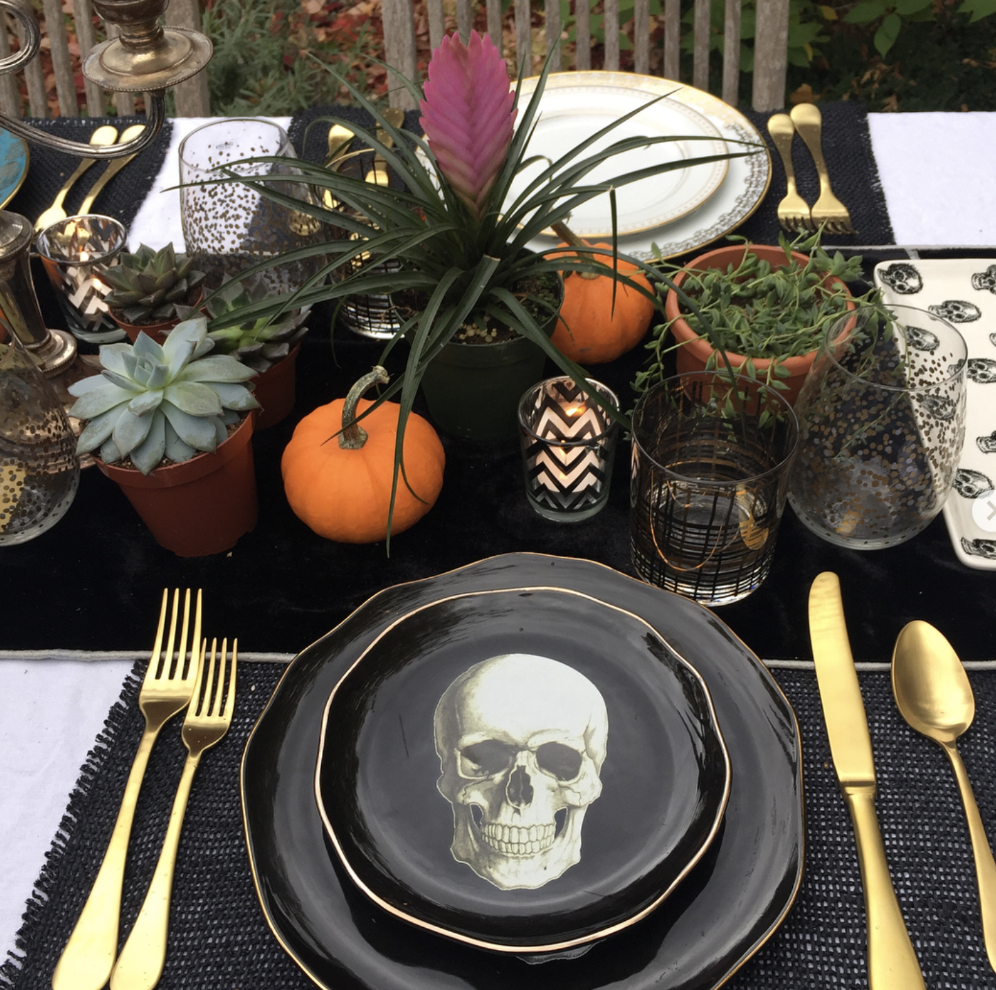 Dark & Glamorous Halloween Tabletop Design