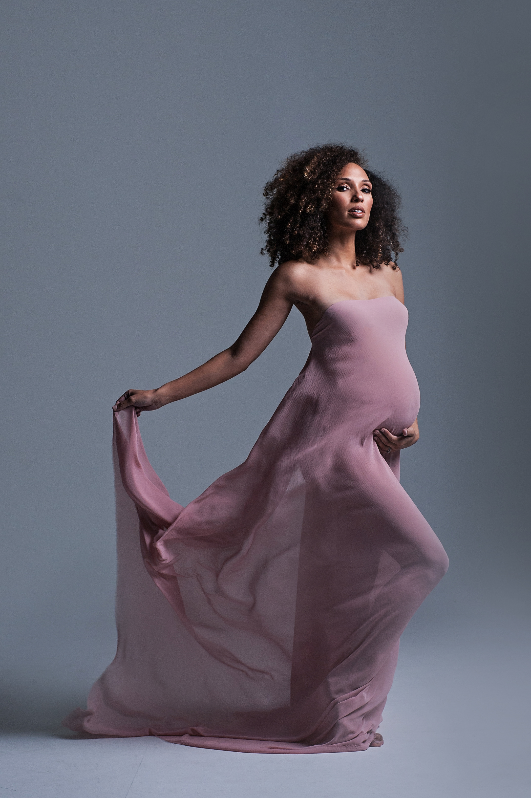 Elizabeth Maternity Dress Short Soft Mist Pink - Maternity Wedding Dresses,  Evening Wear and Party Clothes by Tiffany Rose CH