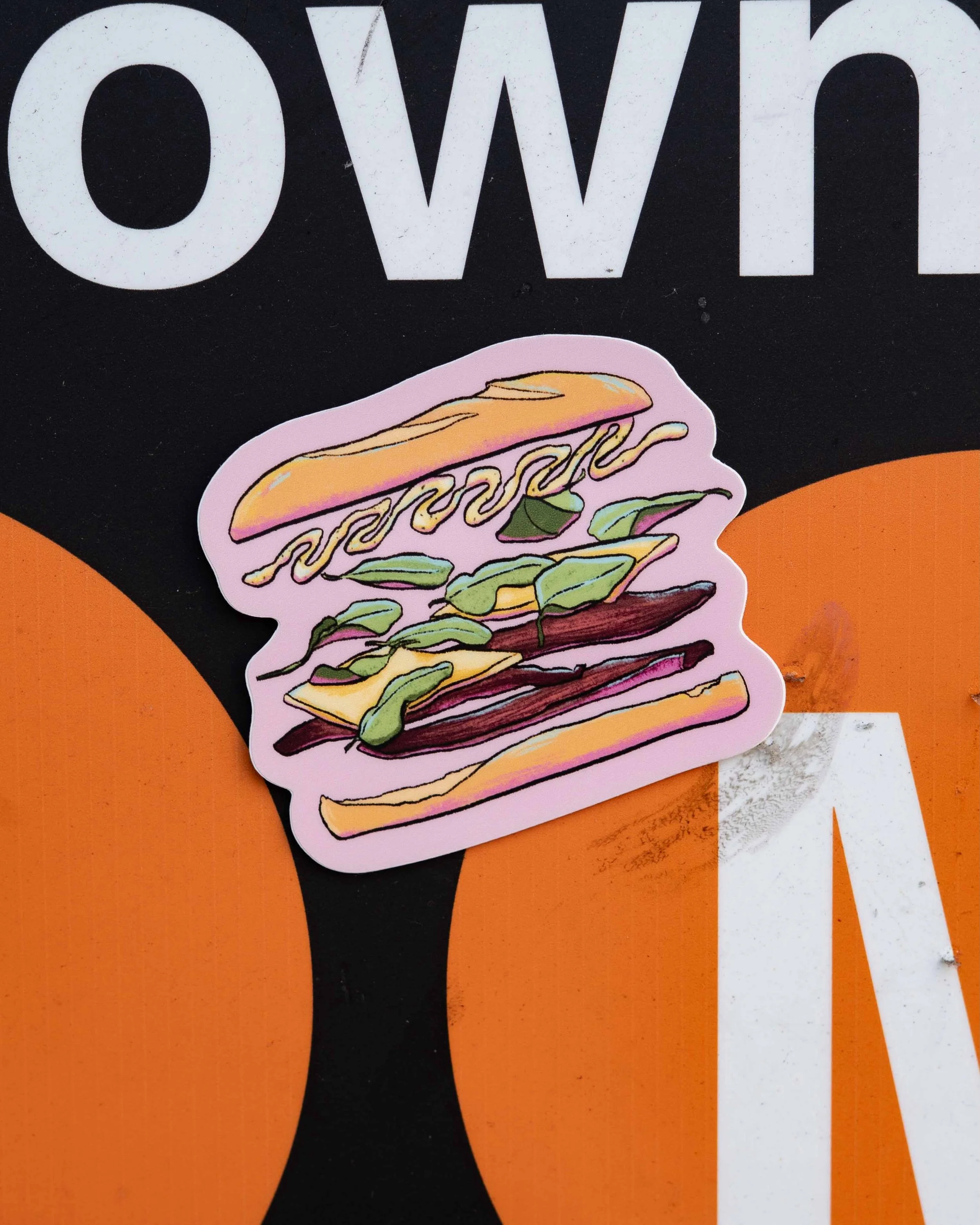 Happy LUNCH LAUNCH to @counterservice.eats who are including exclusive stickers designed by NYC locals with any Lunch Bag order starting today! I got to design a sticker for them based on their fantastic Baron sandwich. Swipe for some of the process!