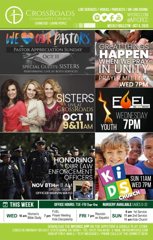 Honoring our Law Enforcement Officers- Mervin Mayo invited for a Special Performance at Crossroads Community Church in Statesboro, GA. on Nov. 8th 2020 