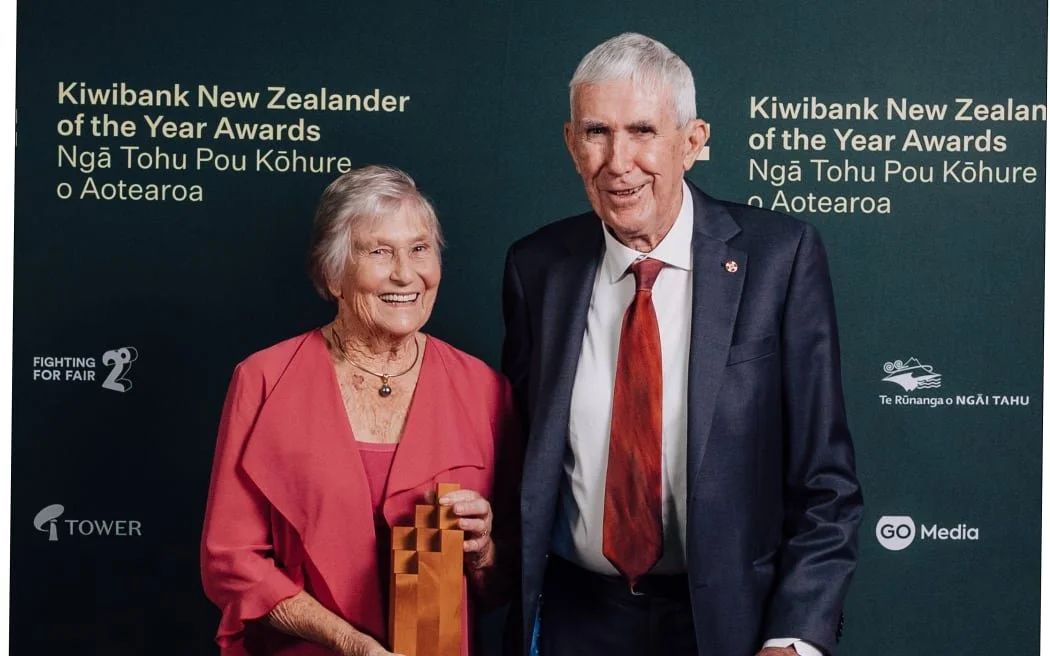Dr Alan and Hazel Kerr were honoured with Kiwibank's Senior New Zealanders of the Year award