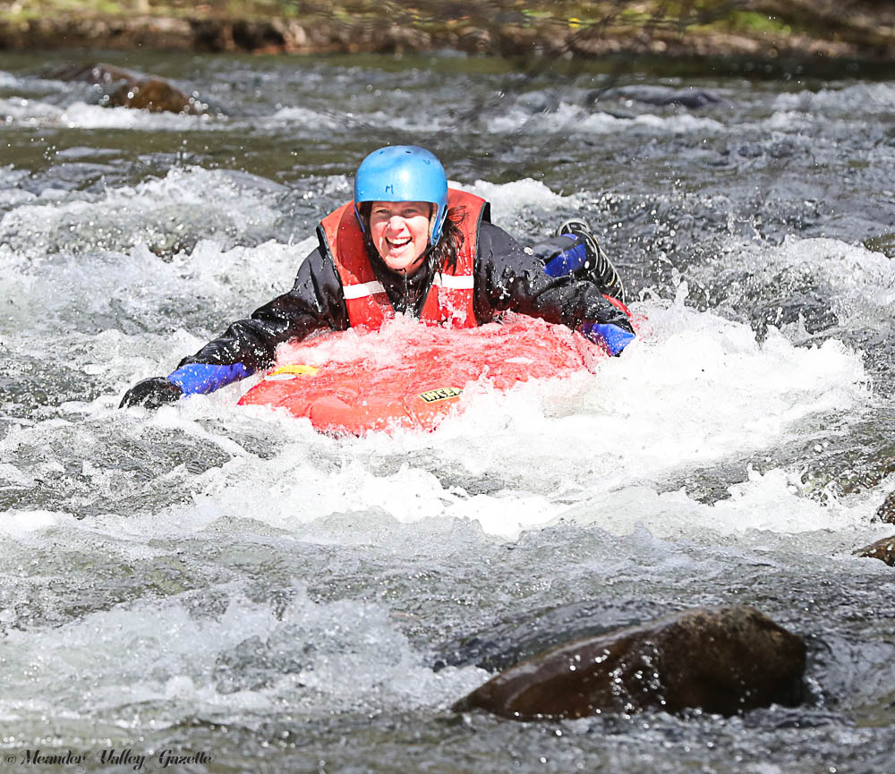 Lucy Karafilis is one of the first to take on the rapids with new adventure tourism business, Meander Wilderness Experience.