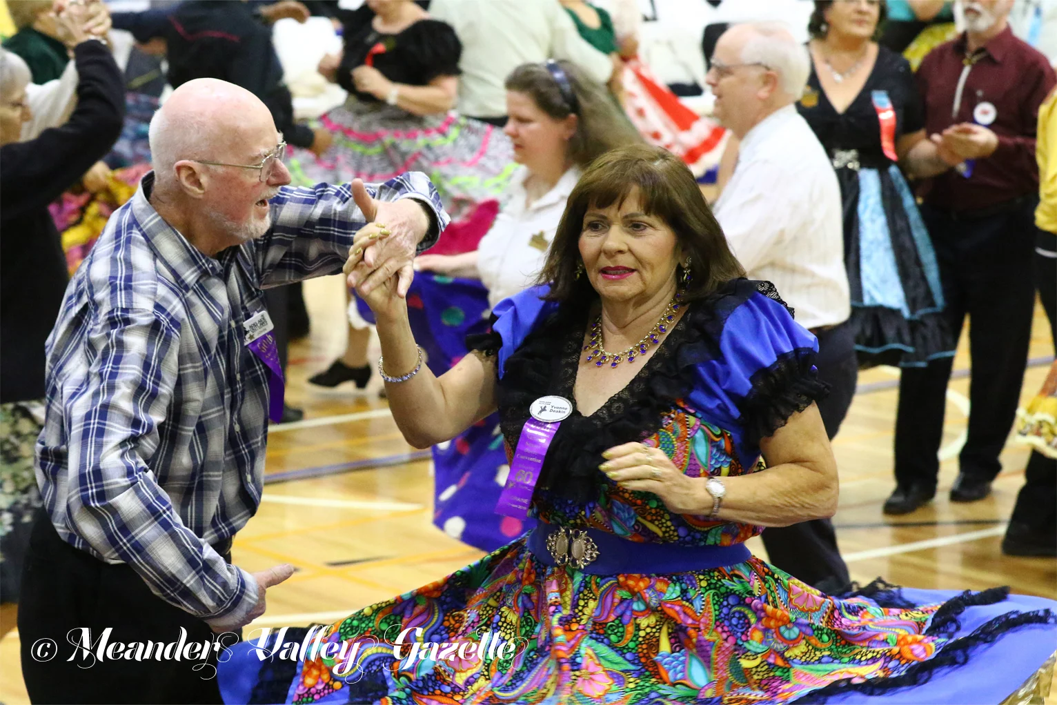 The Community Complex was a sea of movement and colour as over 600 square dancers took to the dance floor to strut their stuff. Photo by Mike Moores