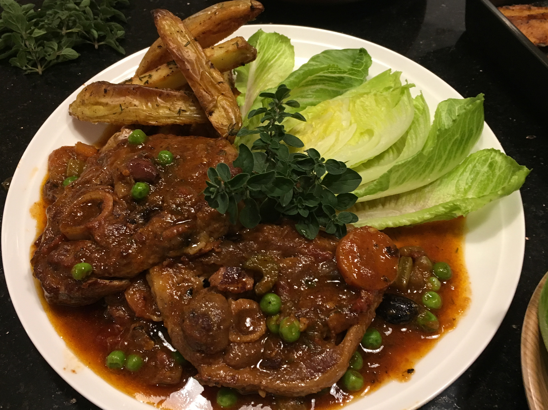 Lamb Osso Bucco delivers wintry comfort food with lamb shoulder chops – Oz’s abundant alternative to ‘bones with holes’! Photo by Wai Lin Coultas
