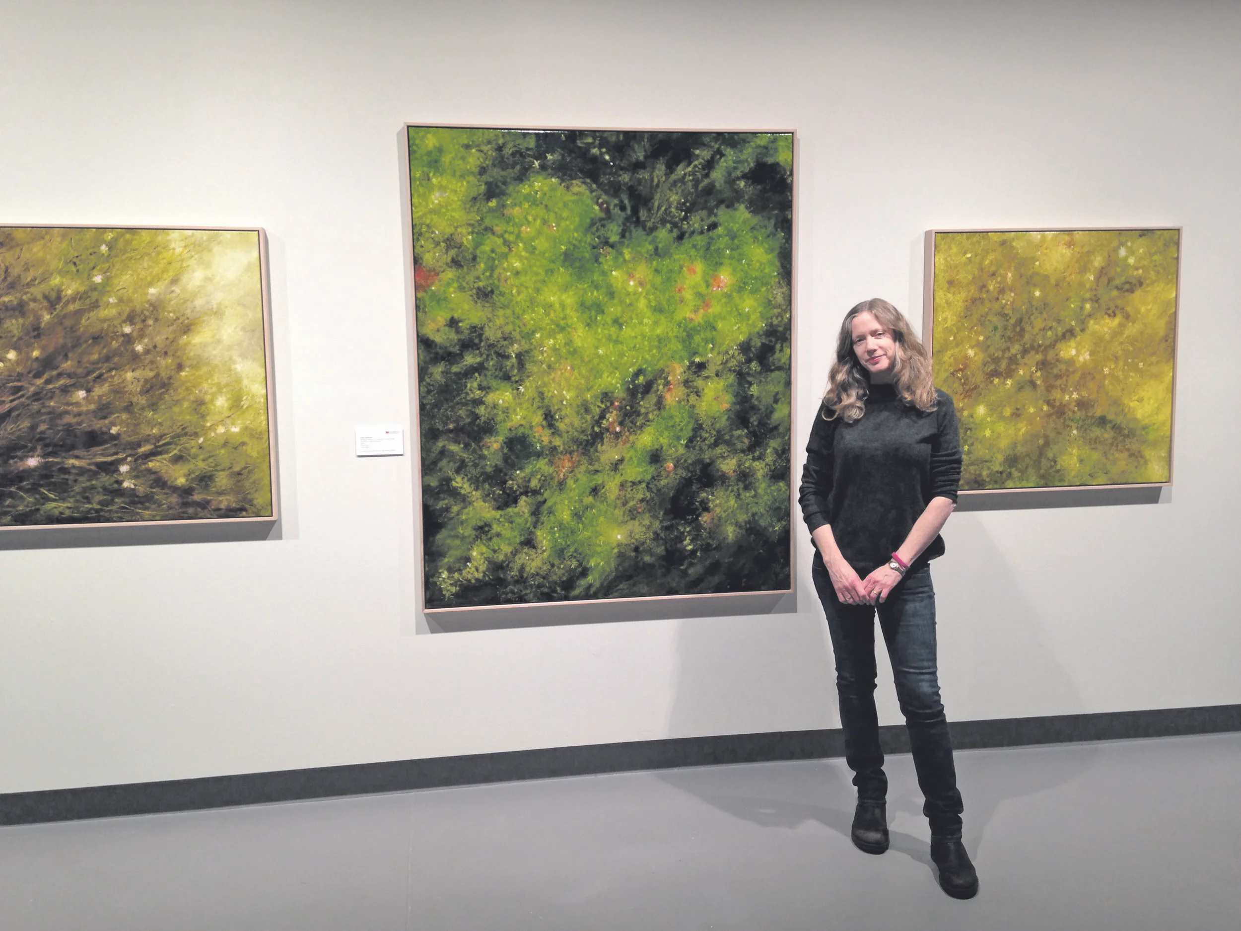Photo by Sharon Webb Deloraine artist Kylie Elkington features native plants in her work exhibited at Blooming Tasmania’s exhibition at the UTAS Academy Gallery at Inveresk.