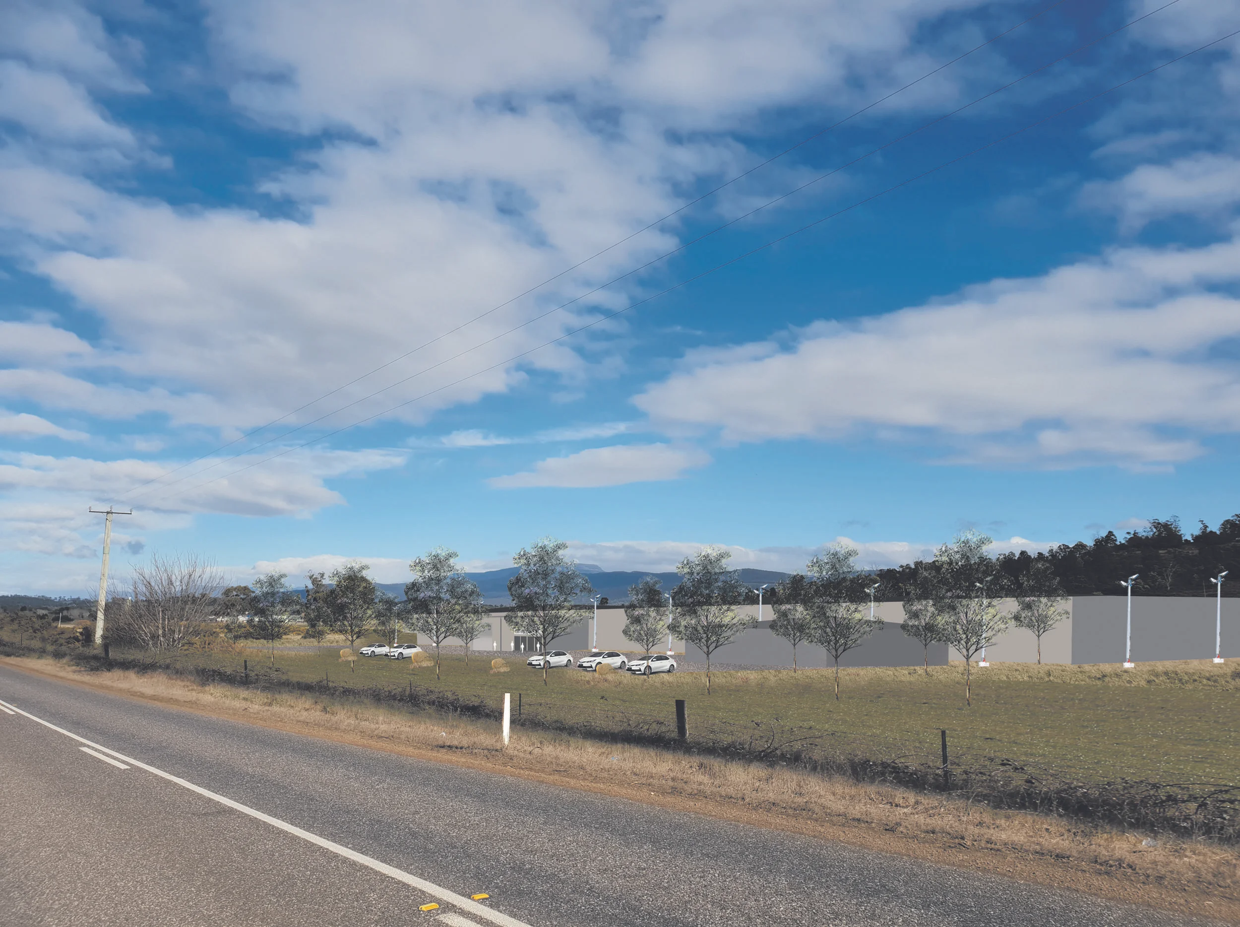 Image supplied Visualisation of the new Northern Regional Prison the state government plans to build on the outskirts of Westbury, at 135 Birralee Road.