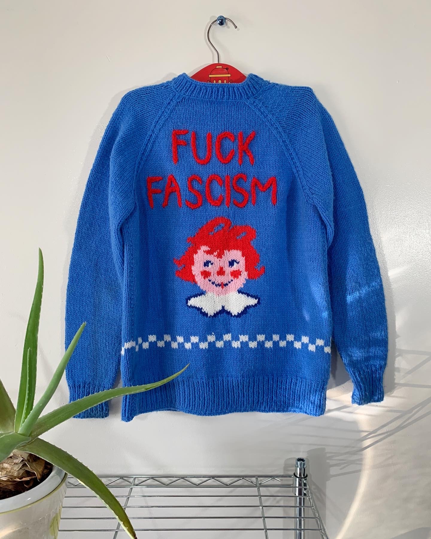 Fuck Fascism Little Orphan Anne and Andy Sweater