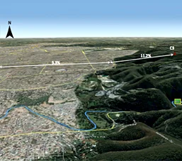Northern Mount Lofty Ranges elevation rise from west to east.