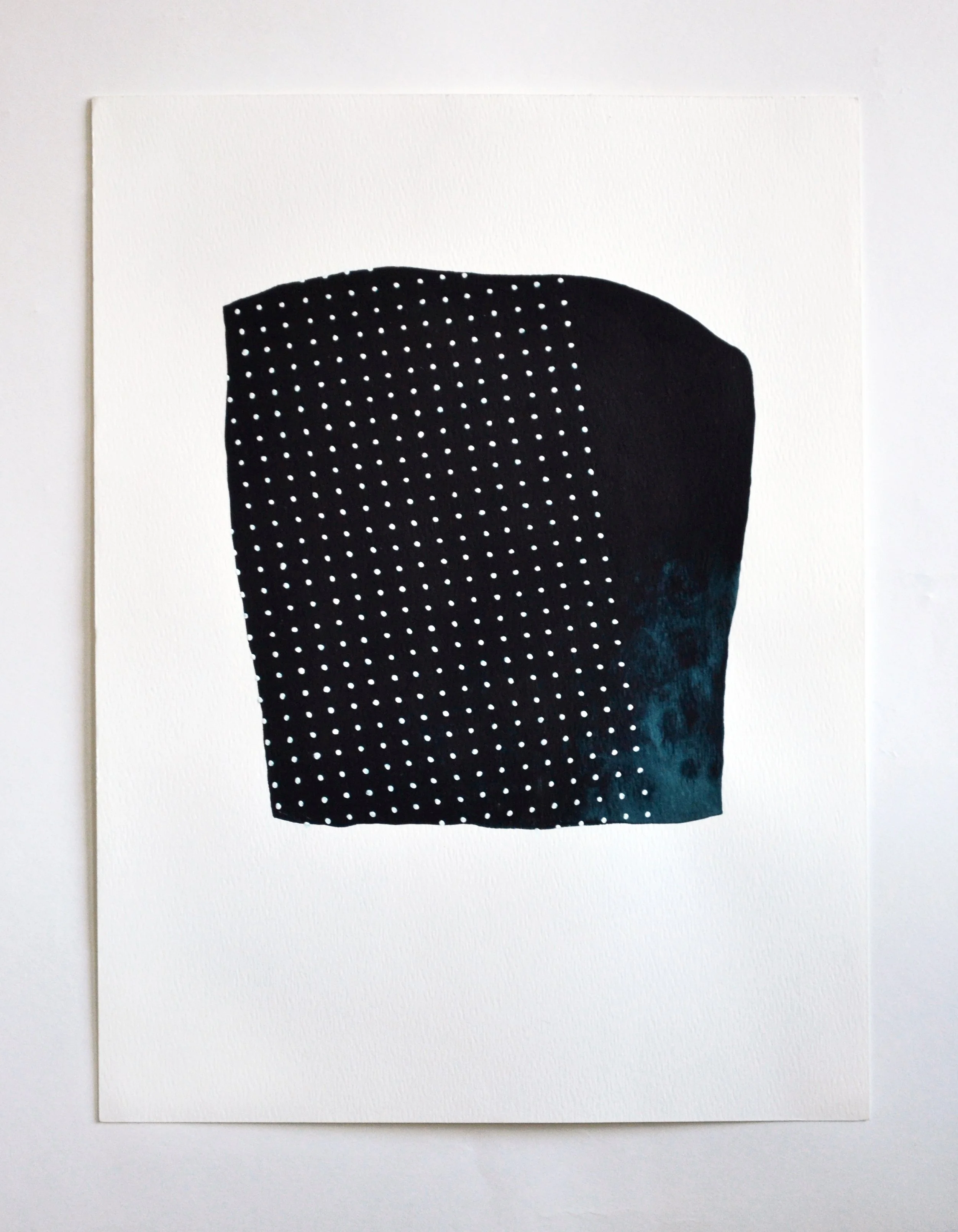  gel pen, gouache on paper; 9” x 12”; 2018 