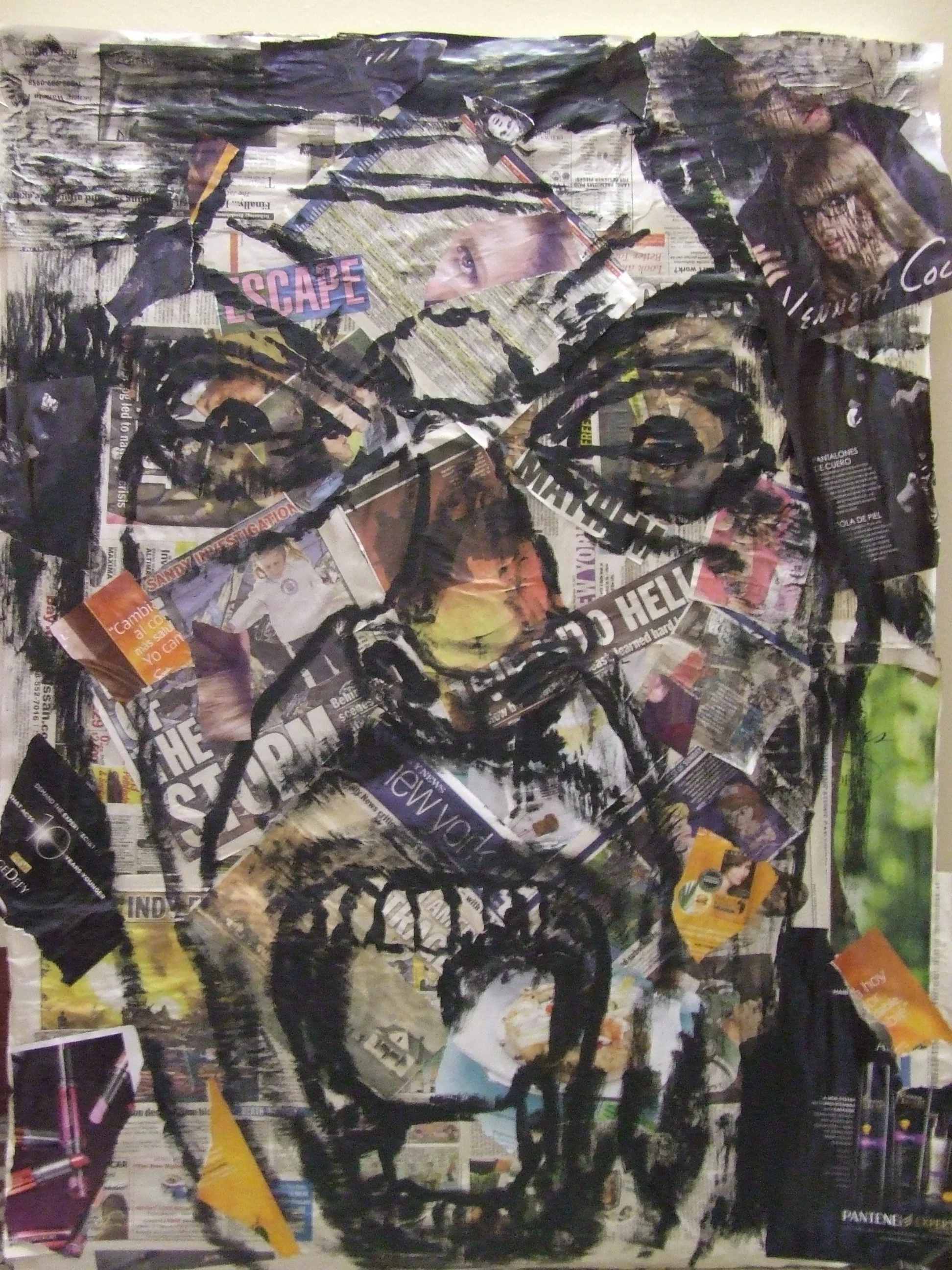 The Unconscious Mind, 2012, Mix Media, Paint Collage