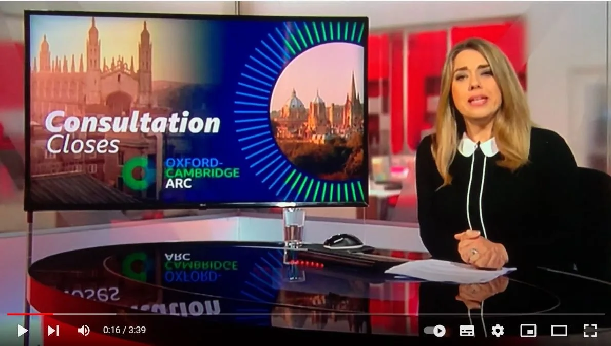 BBC TV East visits St Neots as the Ox-Cam Arc consultation ends