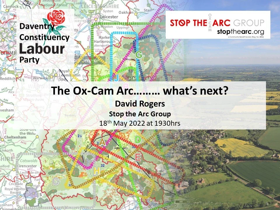 Daventry Constituency Labour Party. "The Ox-Cam Arc ..... what's next?"