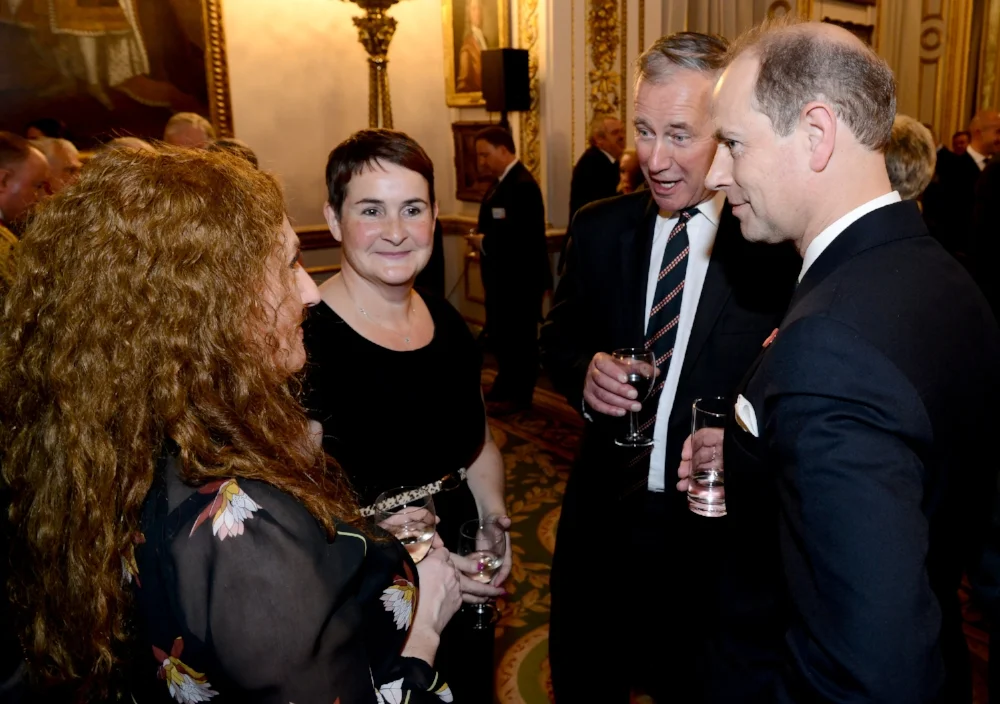 FRANCINE WITH HRH, PRINCE EDWARD, THE EARL OF WESSEX