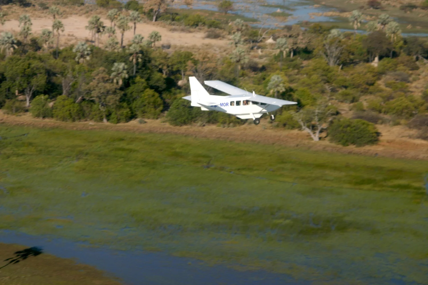 Flight over the  Okavango Delta