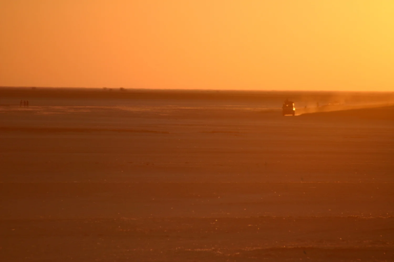 Sunset on the Makgadikgadi Pans