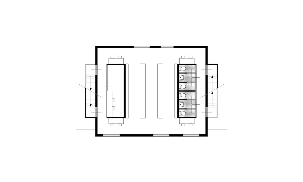 Buurthuis / Bibliotheek Situatie 3e verdieping / bibliotheek 105 m2
