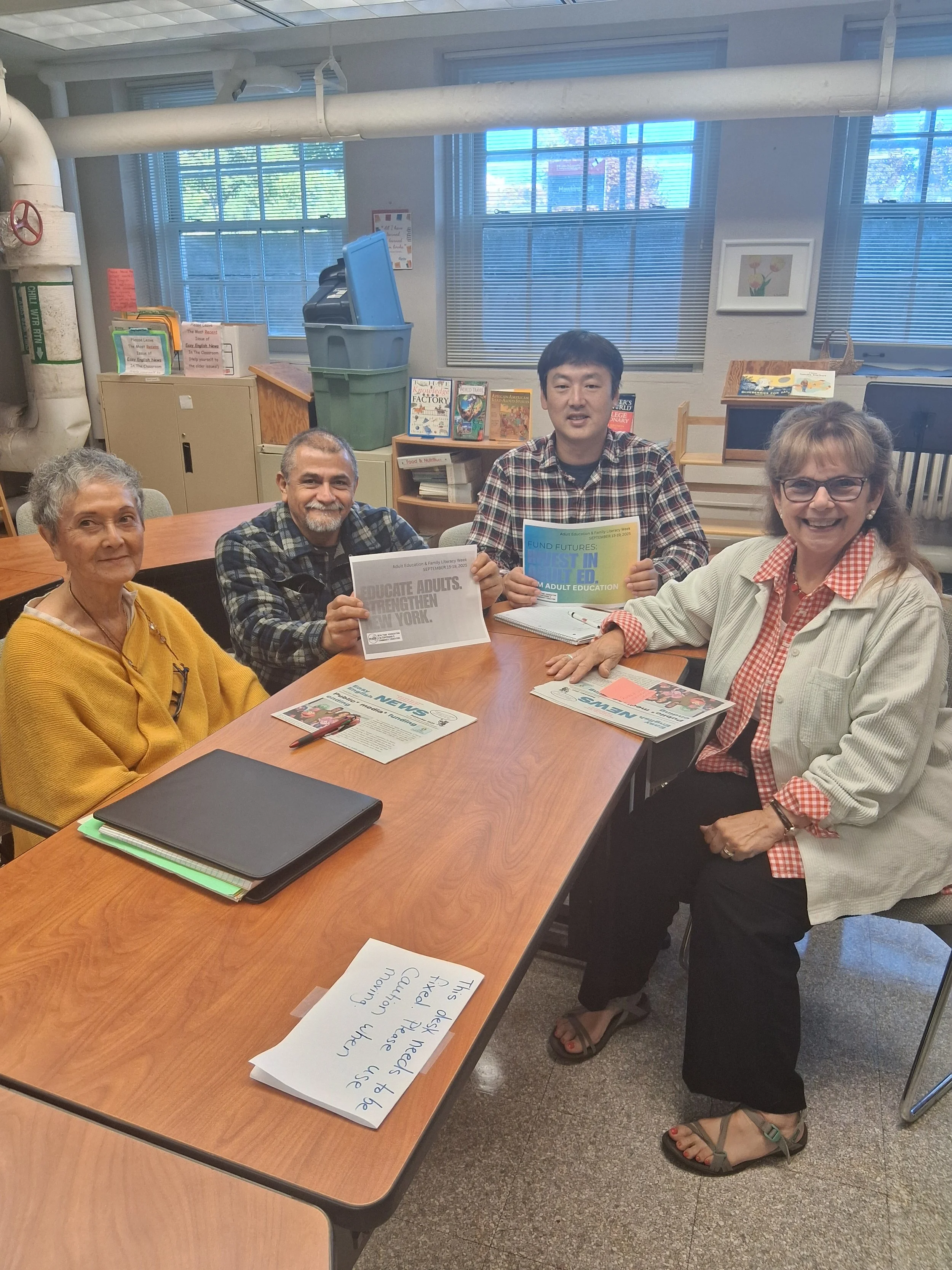 📚✨ It’s Adult Education and Family Literacy Week! ✨📚 Here’s a snapshot of some of our amazing ESL students working with their tutor as they embrace the power of learning. We’re proud to celebrate t